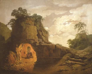 Túmulo de Virgílio, com a figura de Silius Italicus, 1779